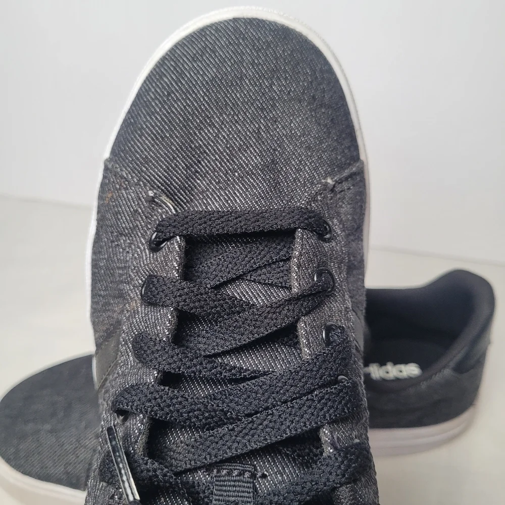 Adidas Daily 2.0 DB0284 Men's Skate Shoe Black Denim Athletic Shoes Size 8